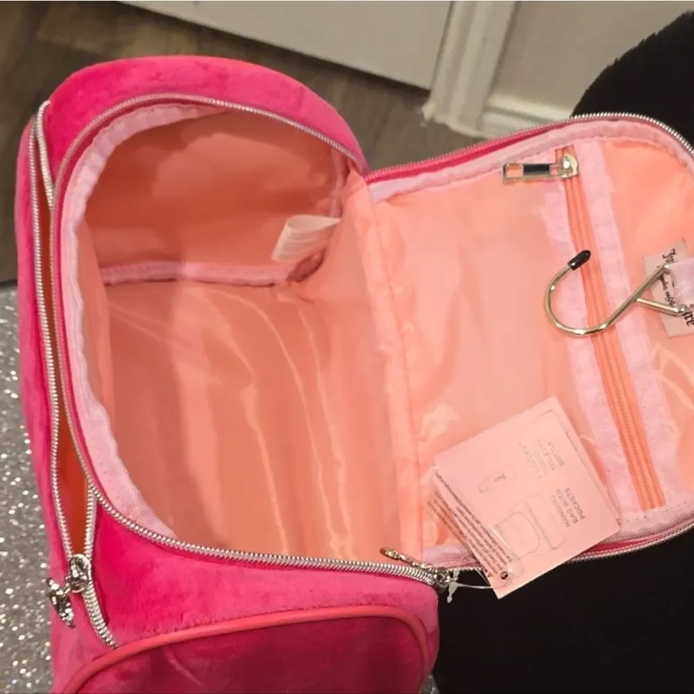 Juicy‎ Couture Ombre Rhinestone Logo Velour Hanging Cosmetic Bag